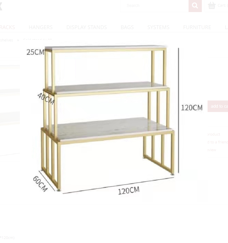 Estante dorado JH-08 oro
