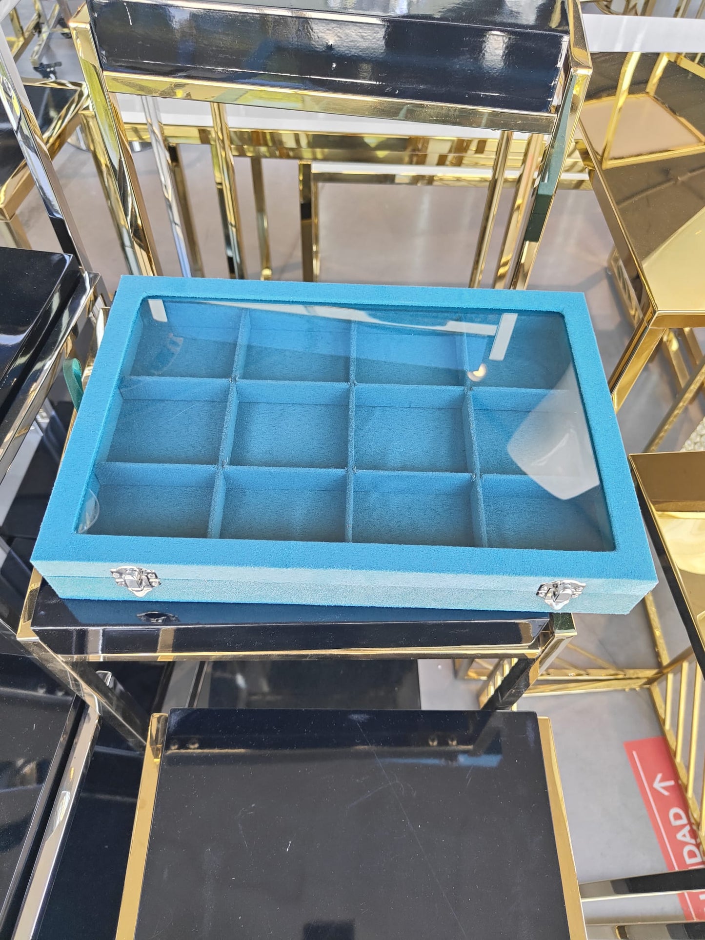 Caja joyero para colgante color azul