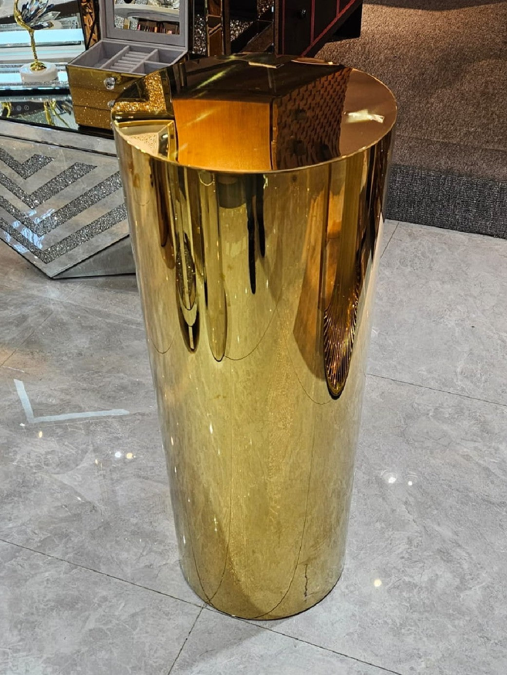 Plataforma decorativa circular oro 90cm