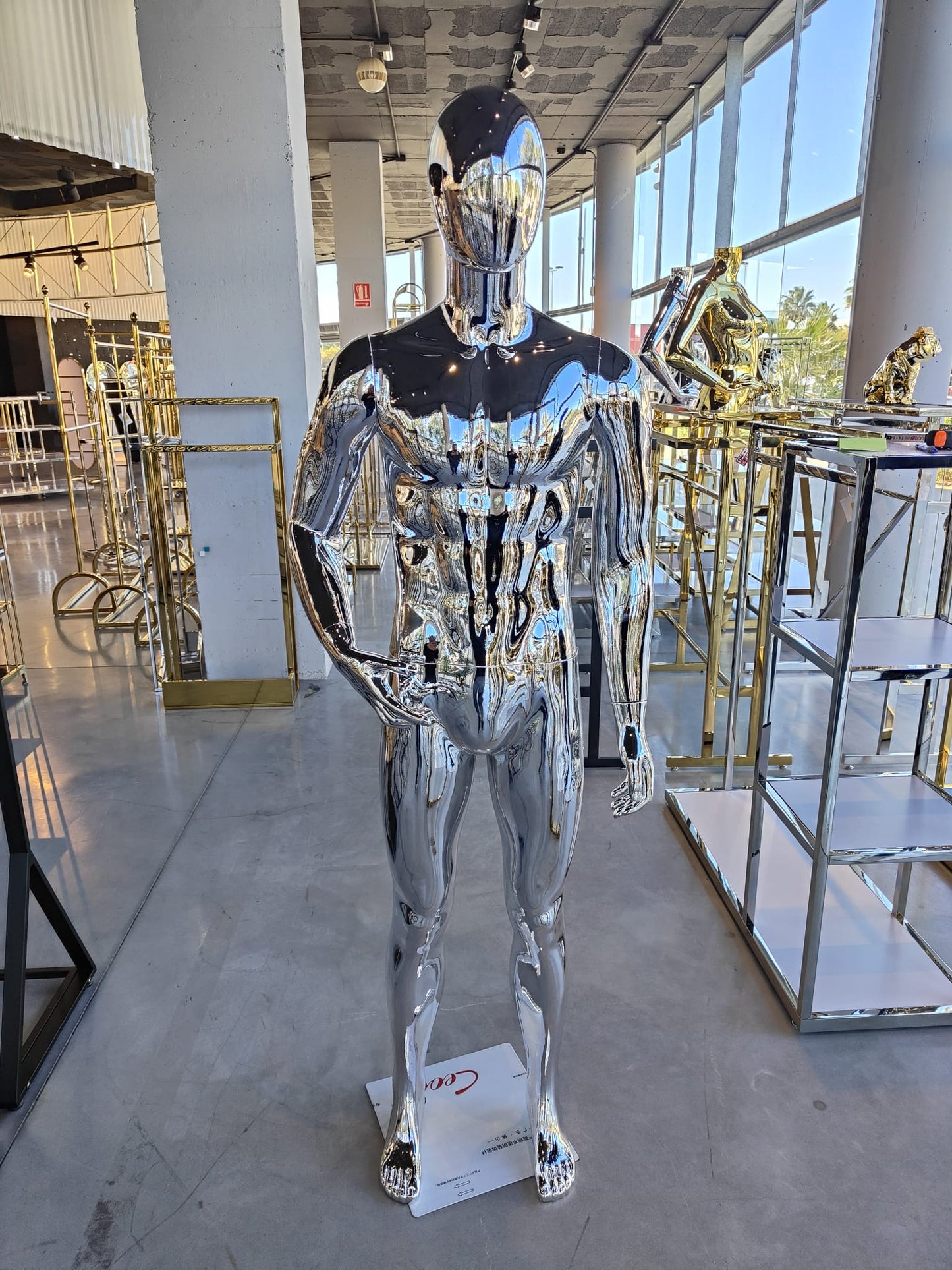 Maniquí masculino plata