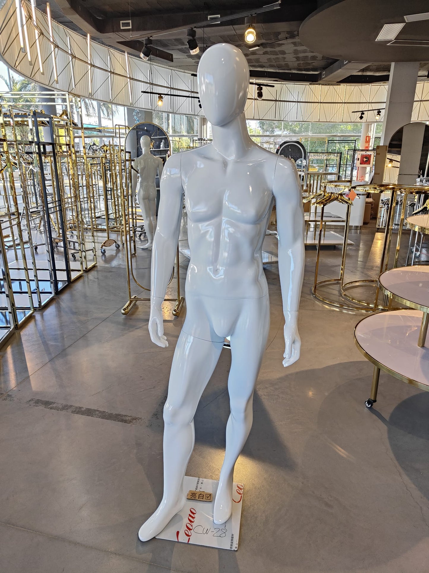 Maniquí masculino CW-28 blanco brillo