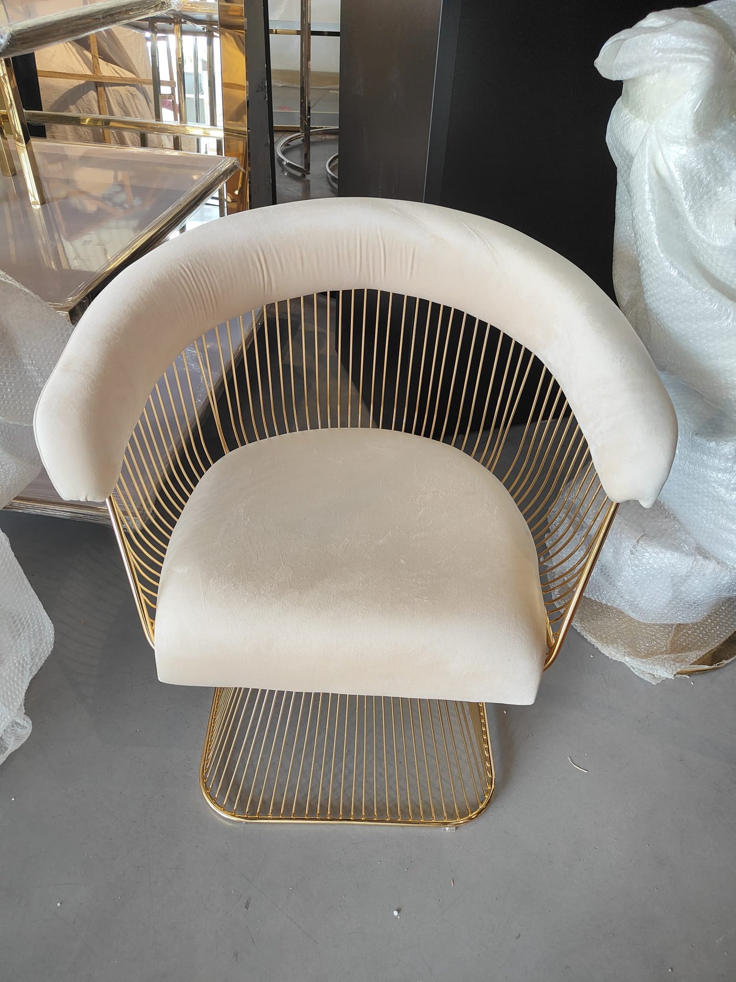 Silla dorado/beige